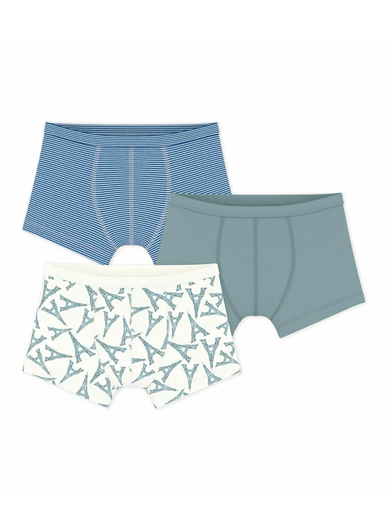 بيتي باتو Pack of children's Eiffel Tower cotton boxers with covered waistbands